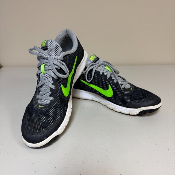 NIKE Sneakers Men\'s 10.5 Flex Experience Black Neon Green Athletic Running Shoe main image 10